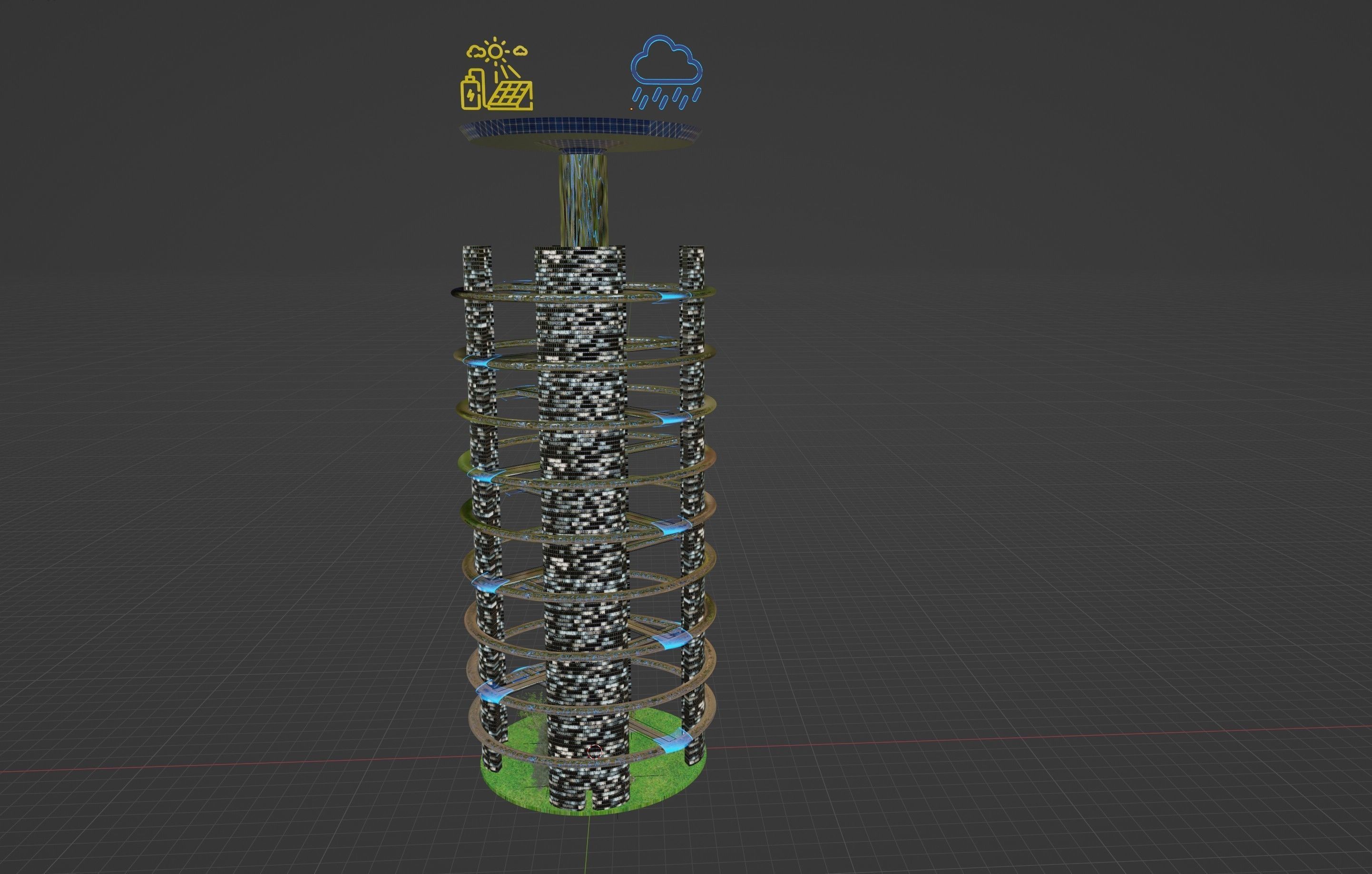 Skyscraper of the future on self-sustainment 3D model_1