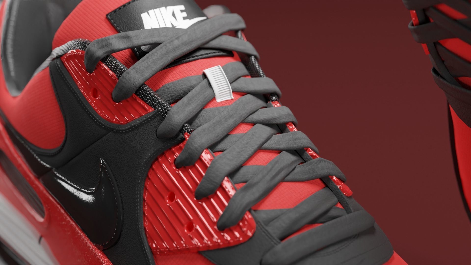 Airmax - Nike Shoes 02 Low-poly 3D model_7