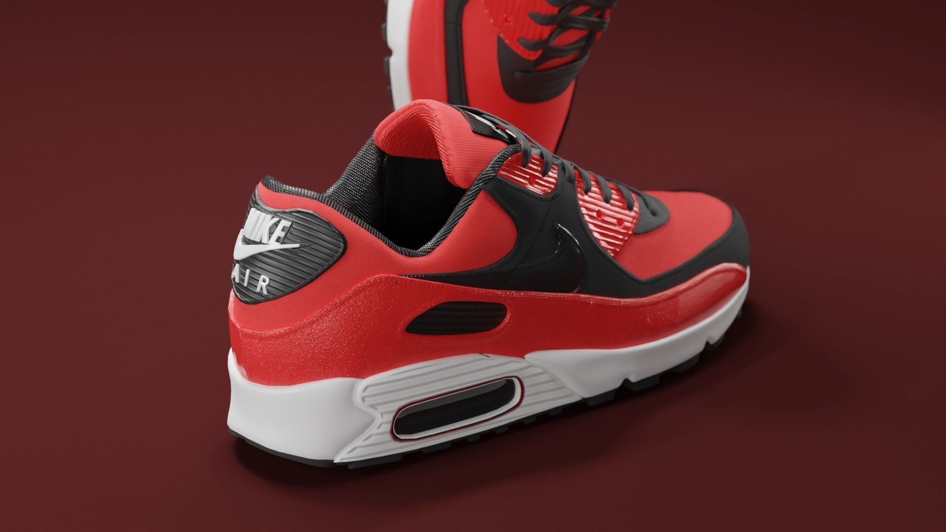 Airmax - Nike Shoes 02 Low-poly 3D model_5