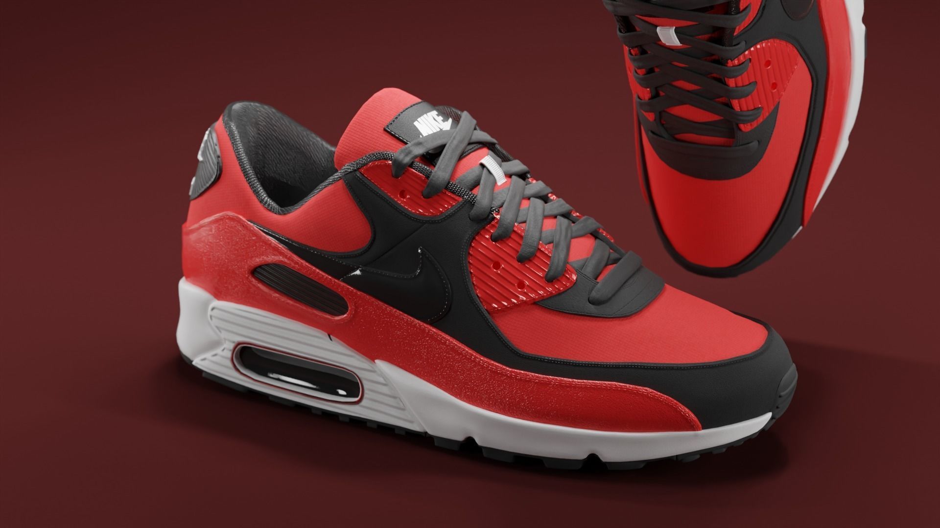 Airmax - Nike Shoes 02 Low-poly 3D model_3