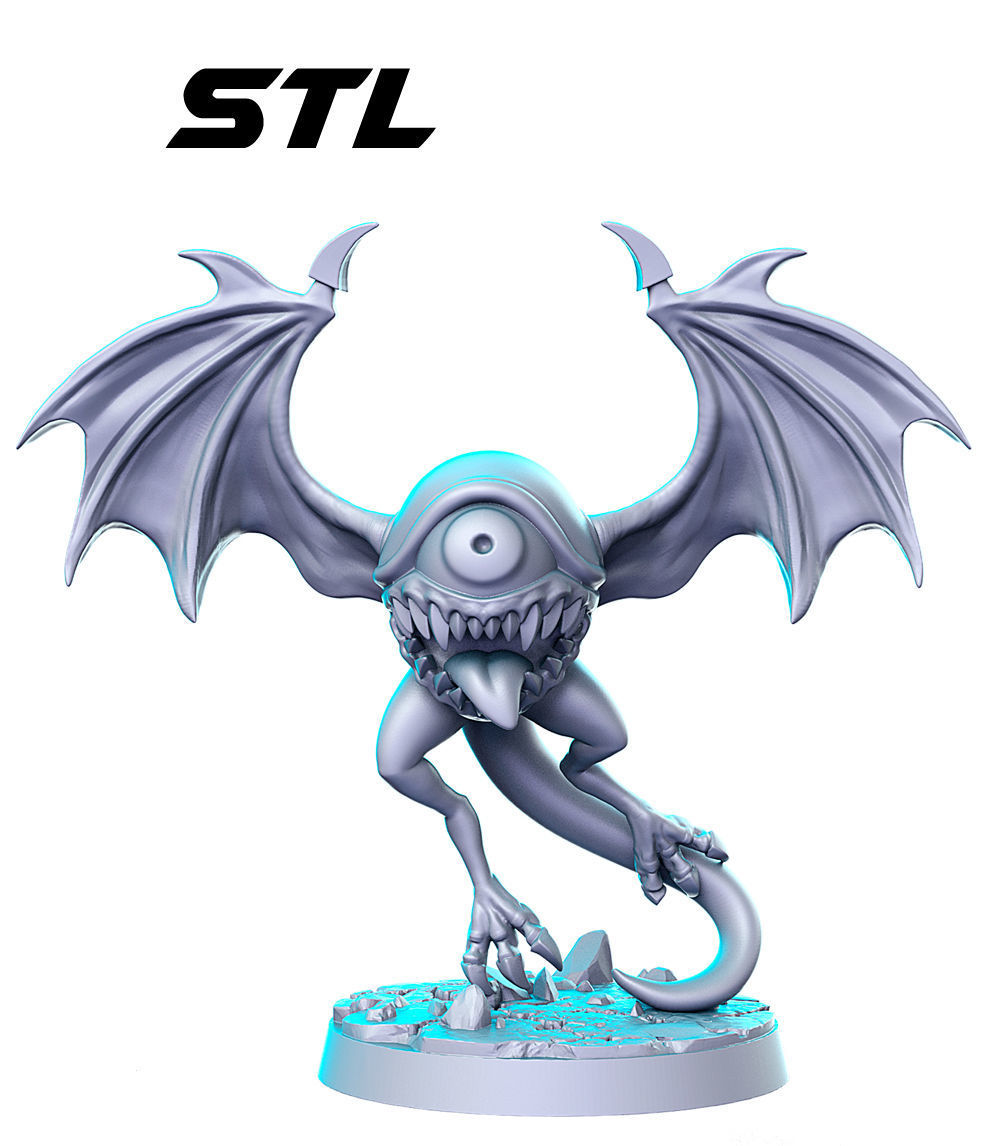 Bat Eye Final Fantasy 32mm Pre-supported 3D print model_1