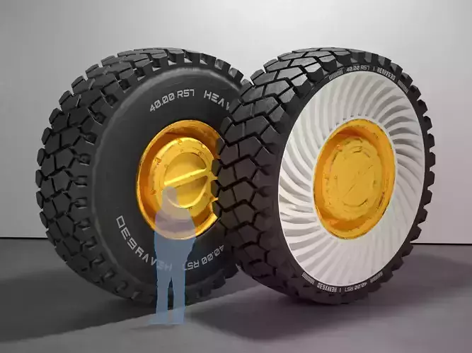 40R57 High poly tire 3D model