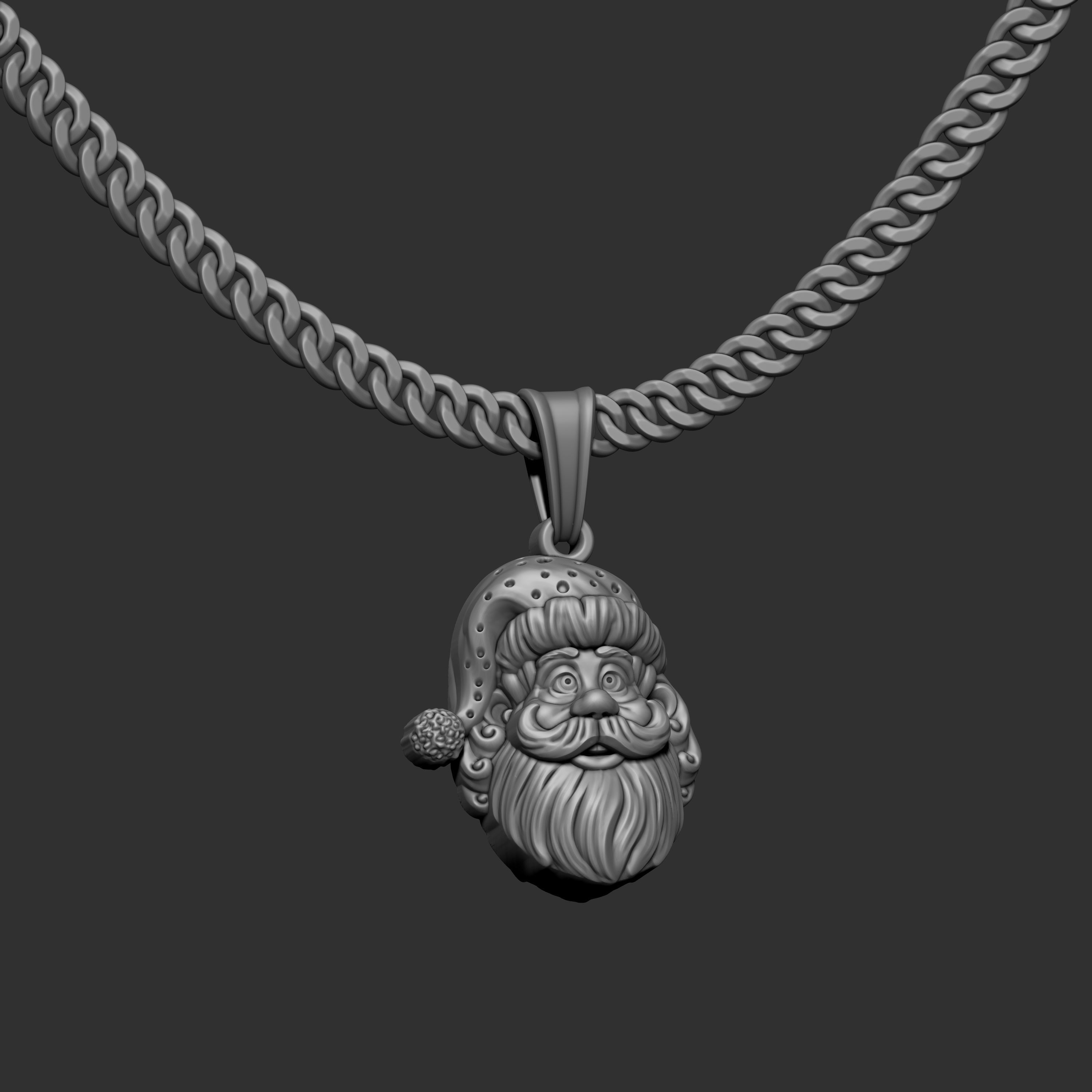 SANTA CLAUS PENDANT 3D print model_3