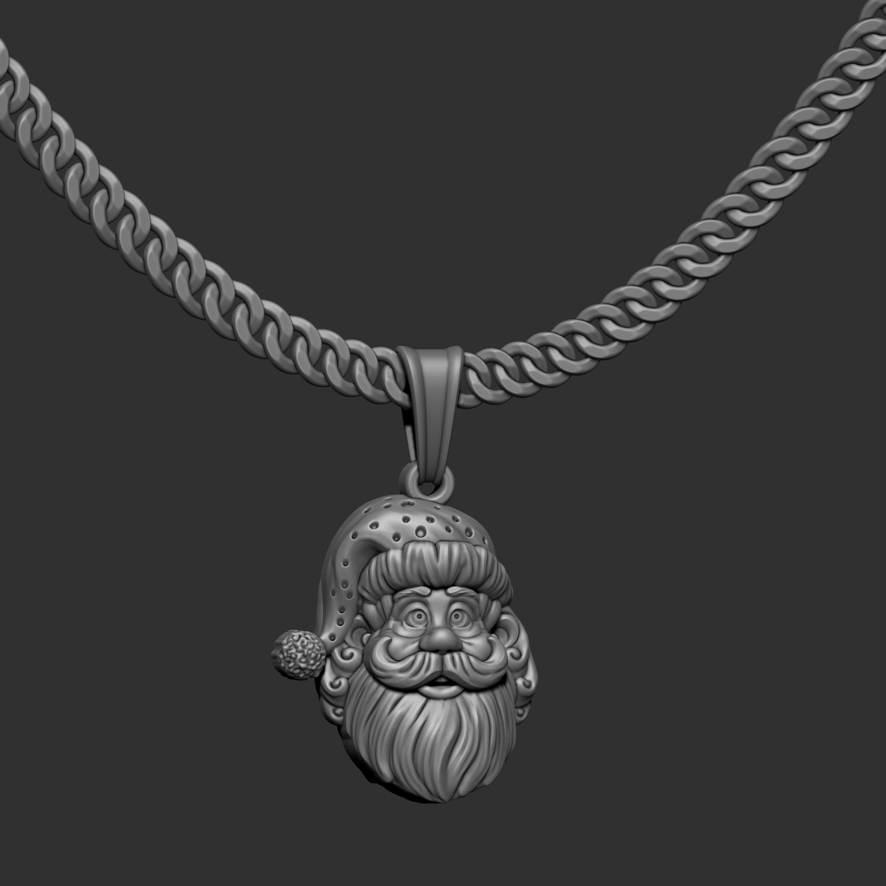 SANTA CLAUS PENDANT 3D print model_9