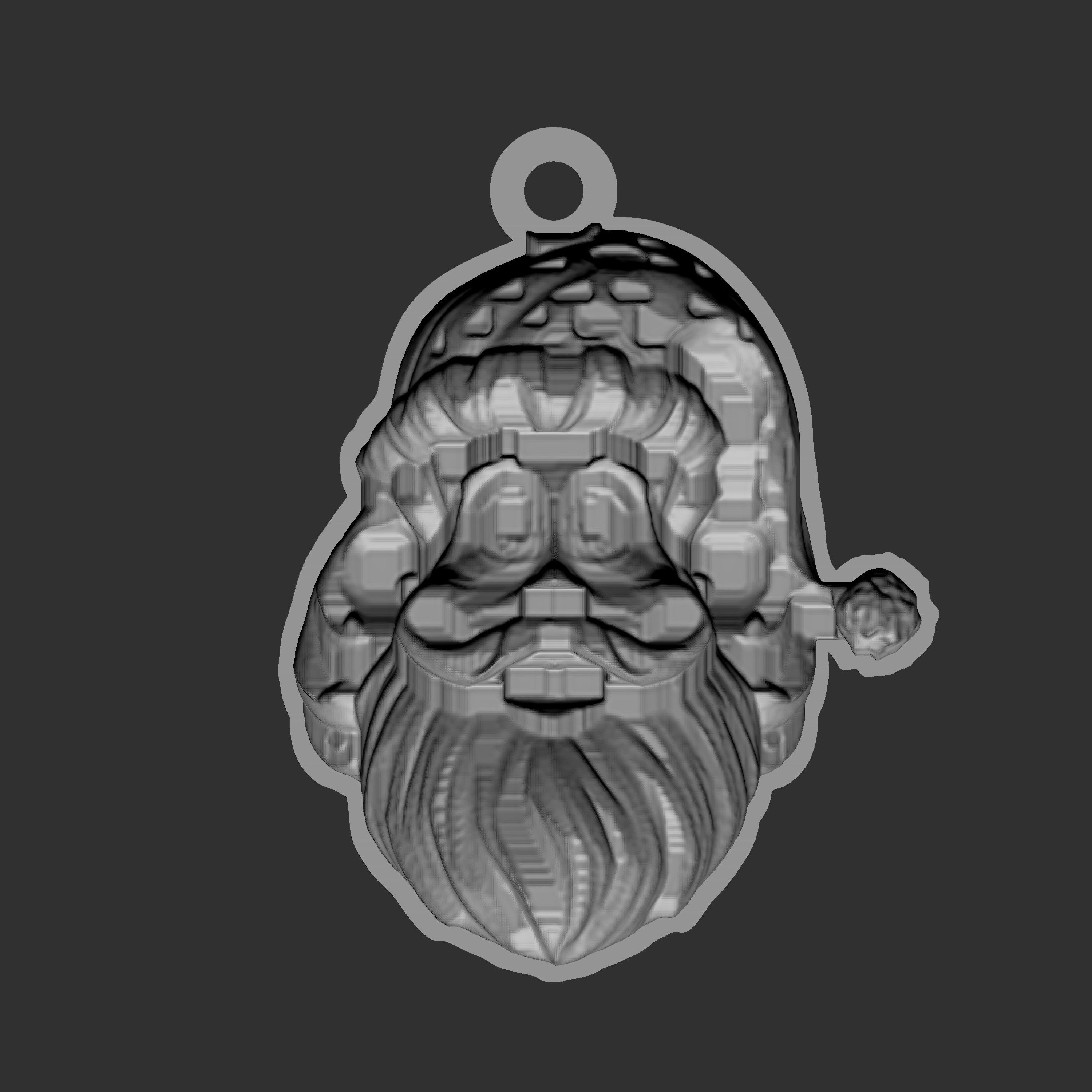 SANTA CLAUS PENDANT 3D print model_6