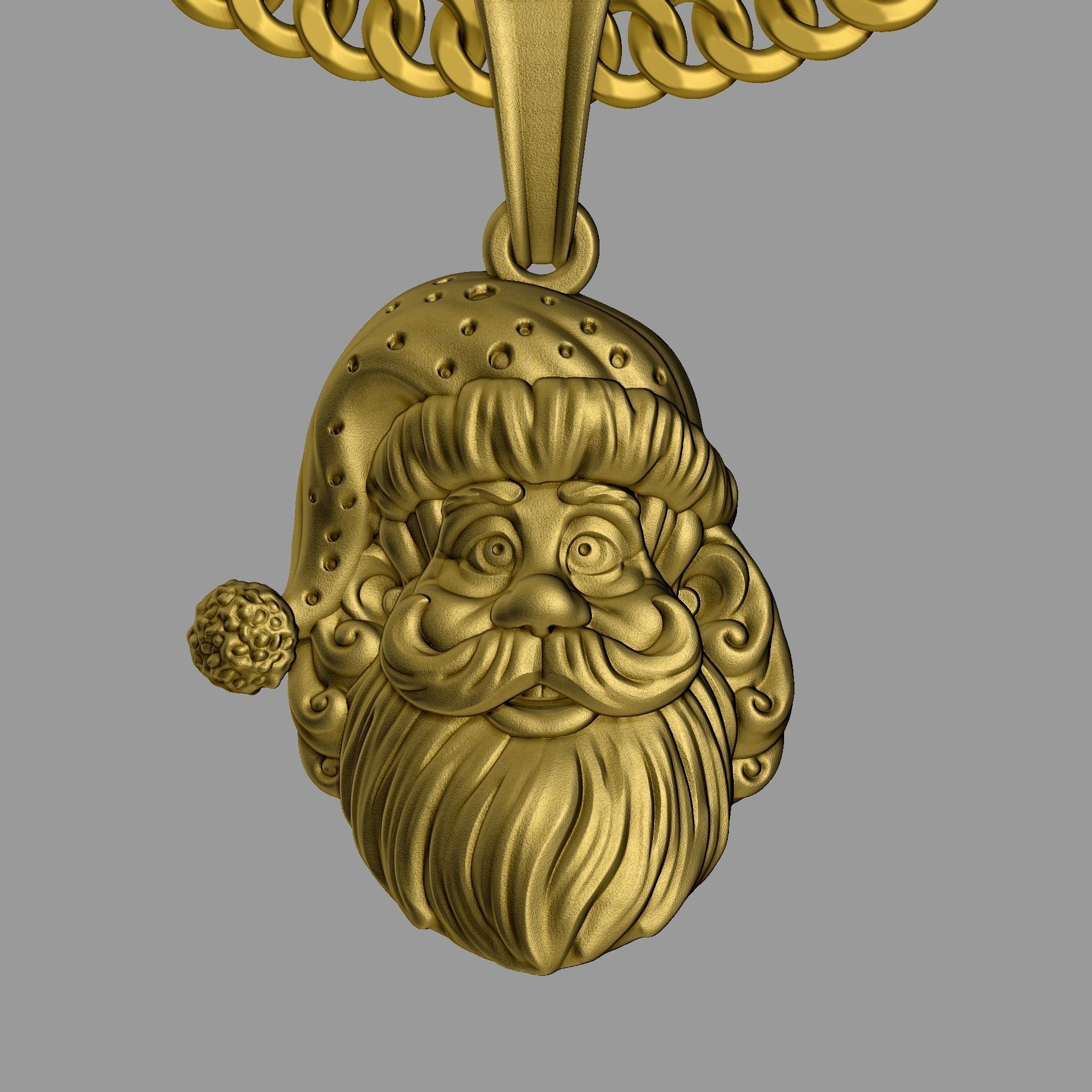 SANTA CLAUS PENDANT 3D print model_2