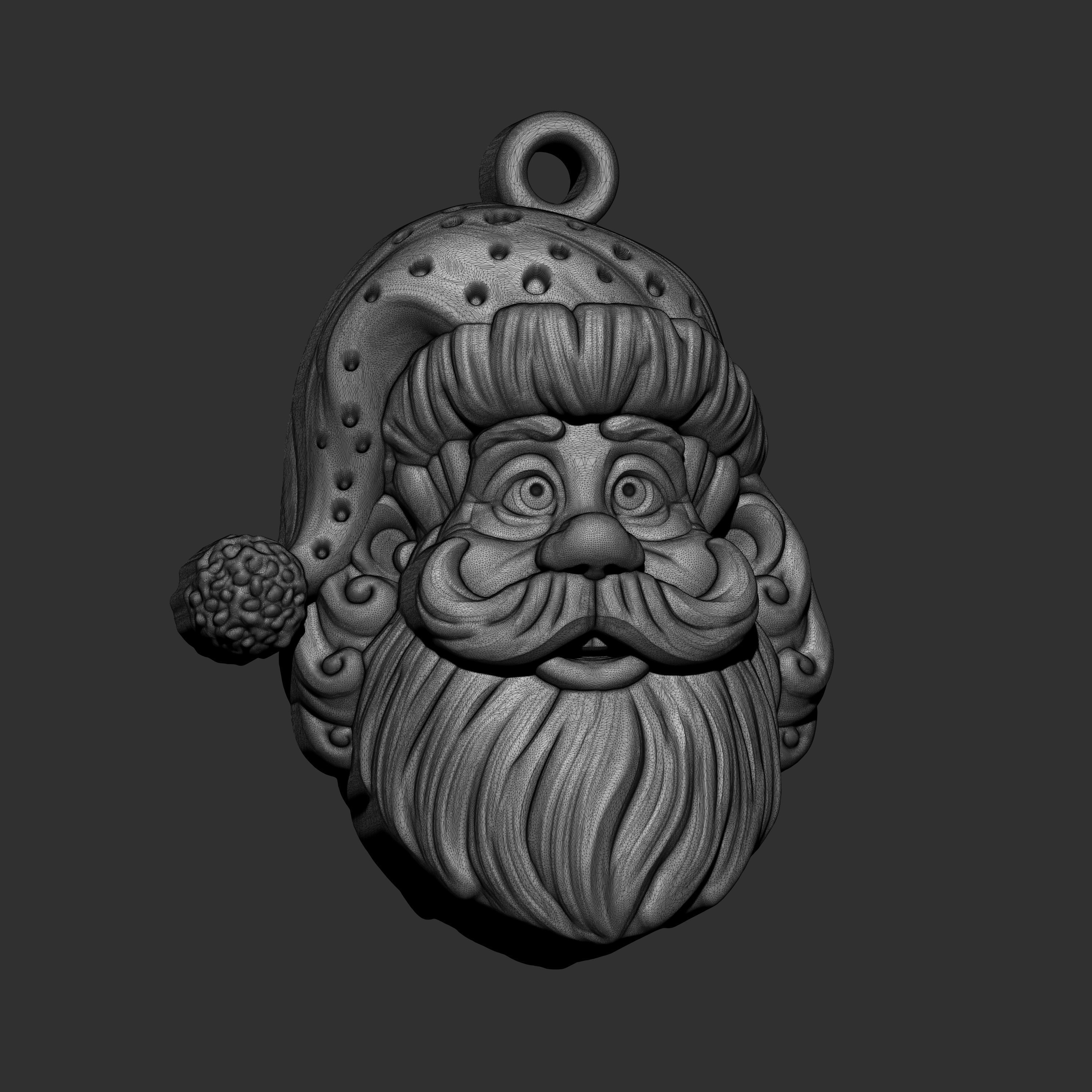 SANTA CLAUS PENDANT 3D print model_4