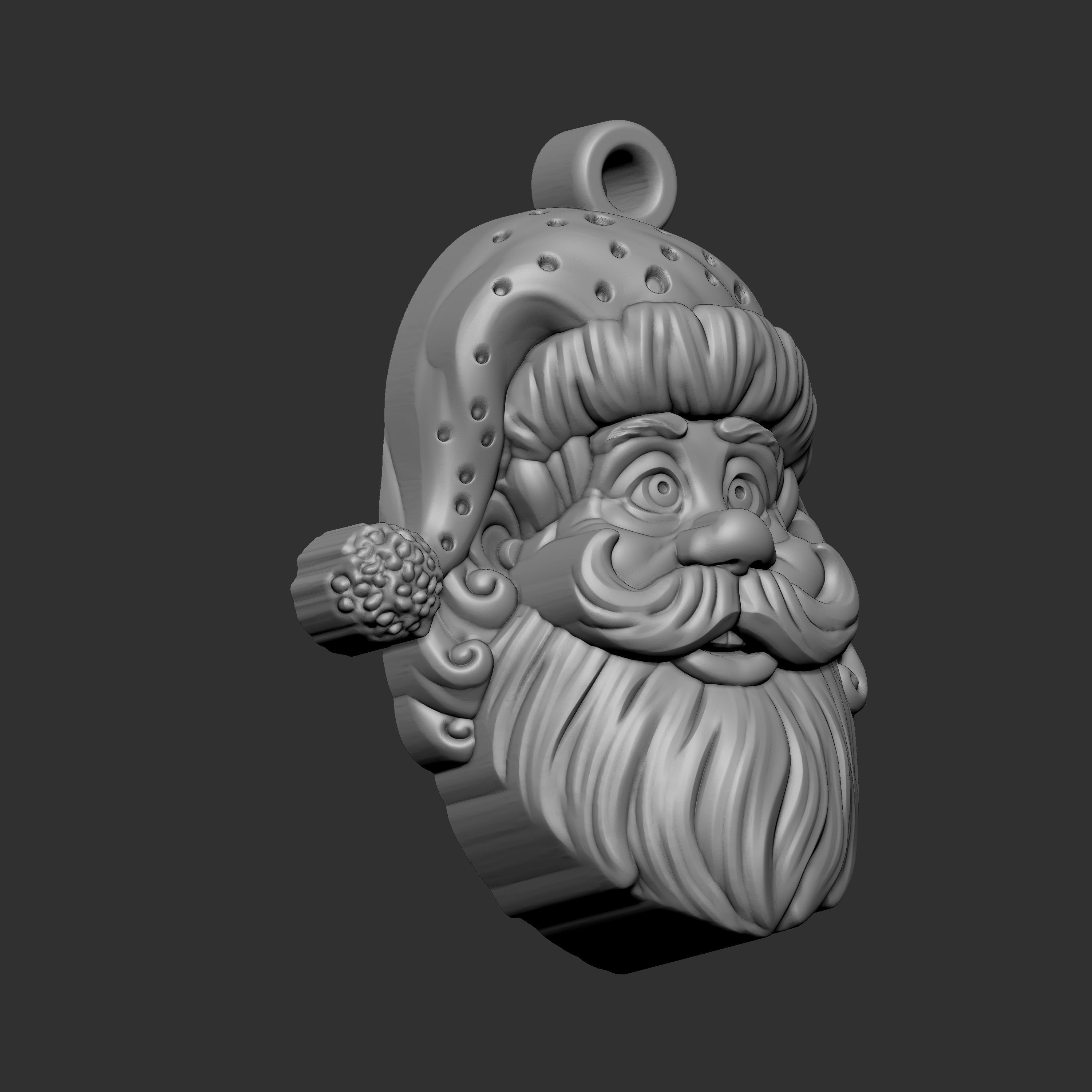 SANTA CLAUS PENDANT 3D print model_7