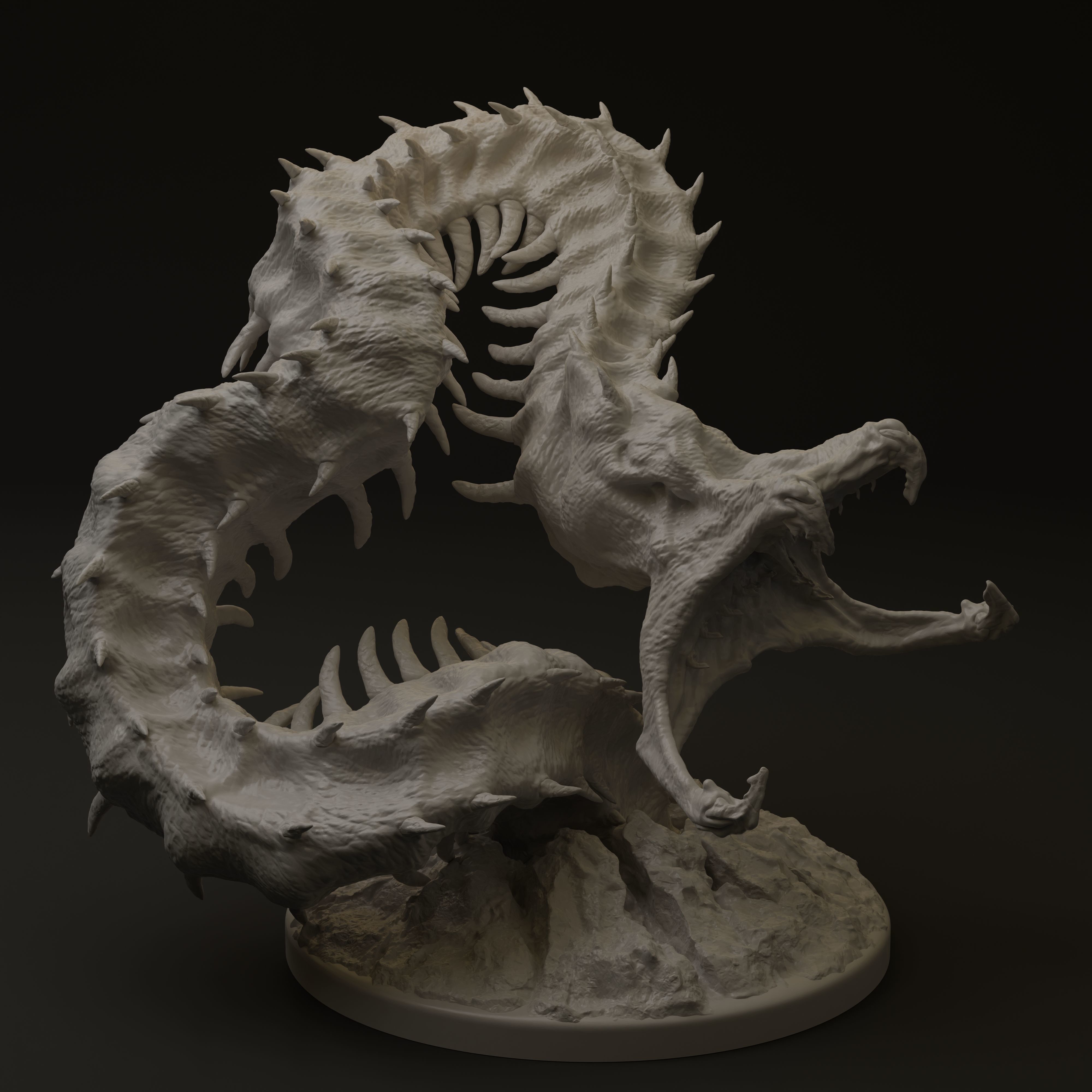 Wurm creature for 3d printing 3D print model_2