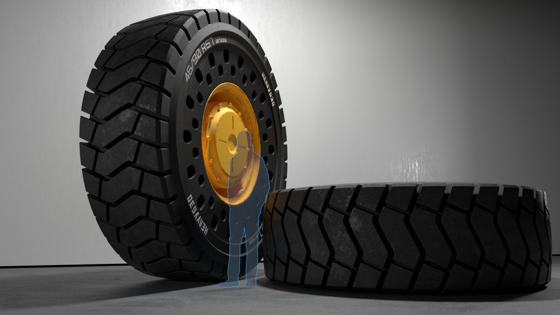 4690R57 High poly tire 3D model 3D model_18