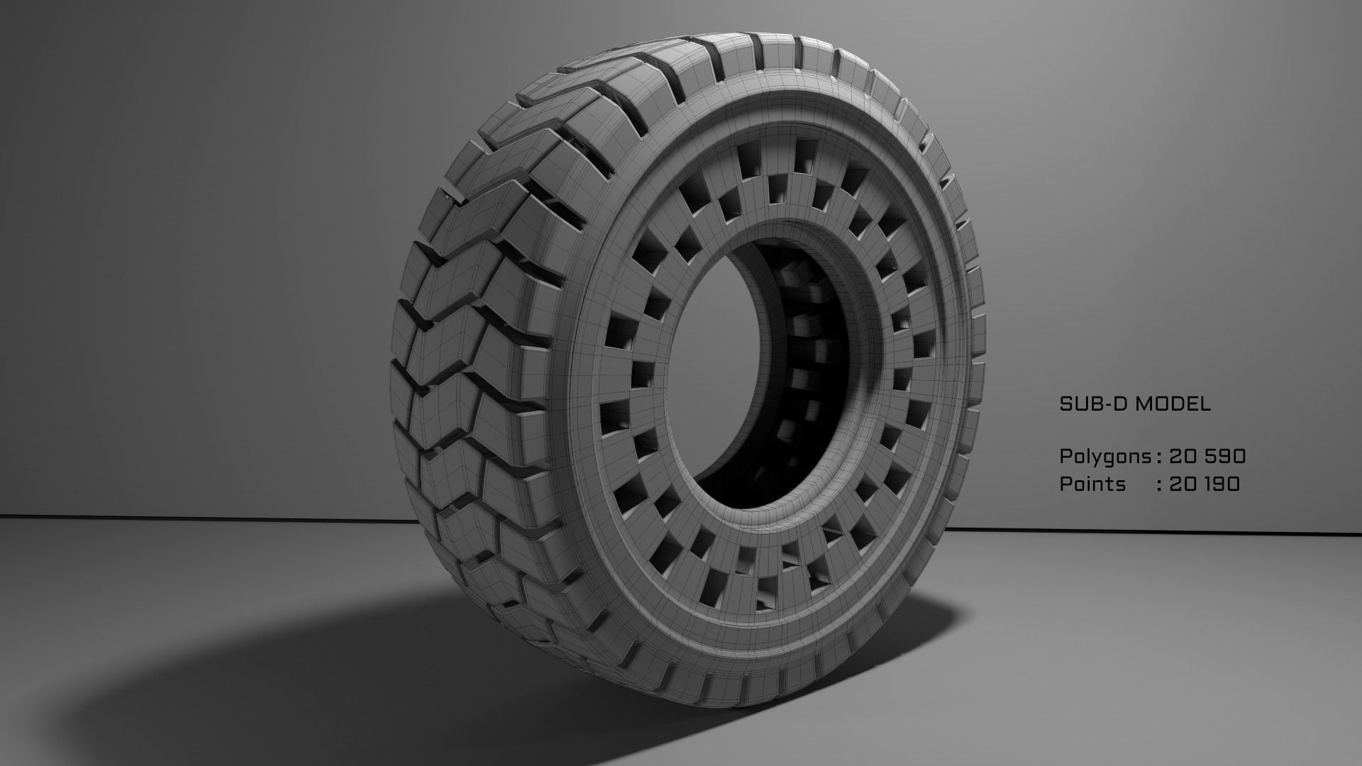 4690R57 High poly tire 3D model 3D model_27