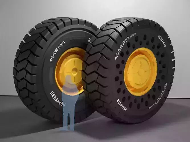 4690R57 High poly tire 3D model