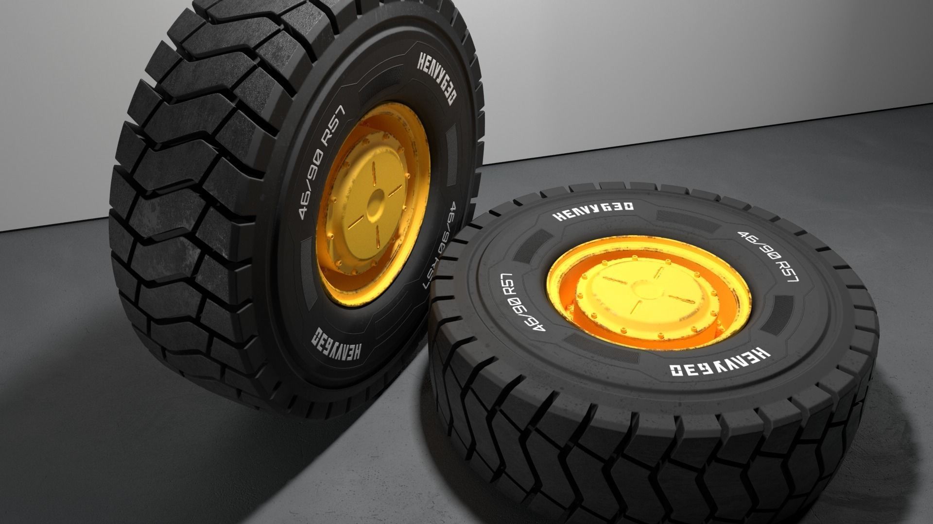 4690R57 High poly tire 3D model 3D model_3