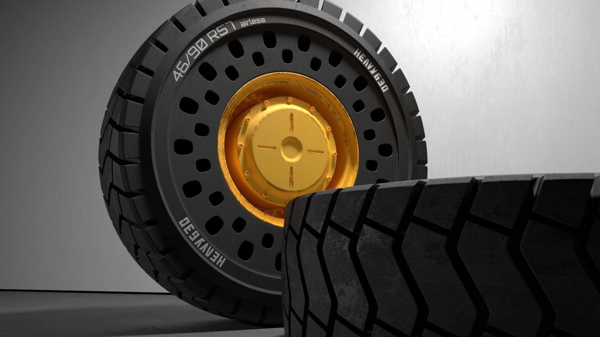 4690R57 High poly tire 3D model 3D model_17
