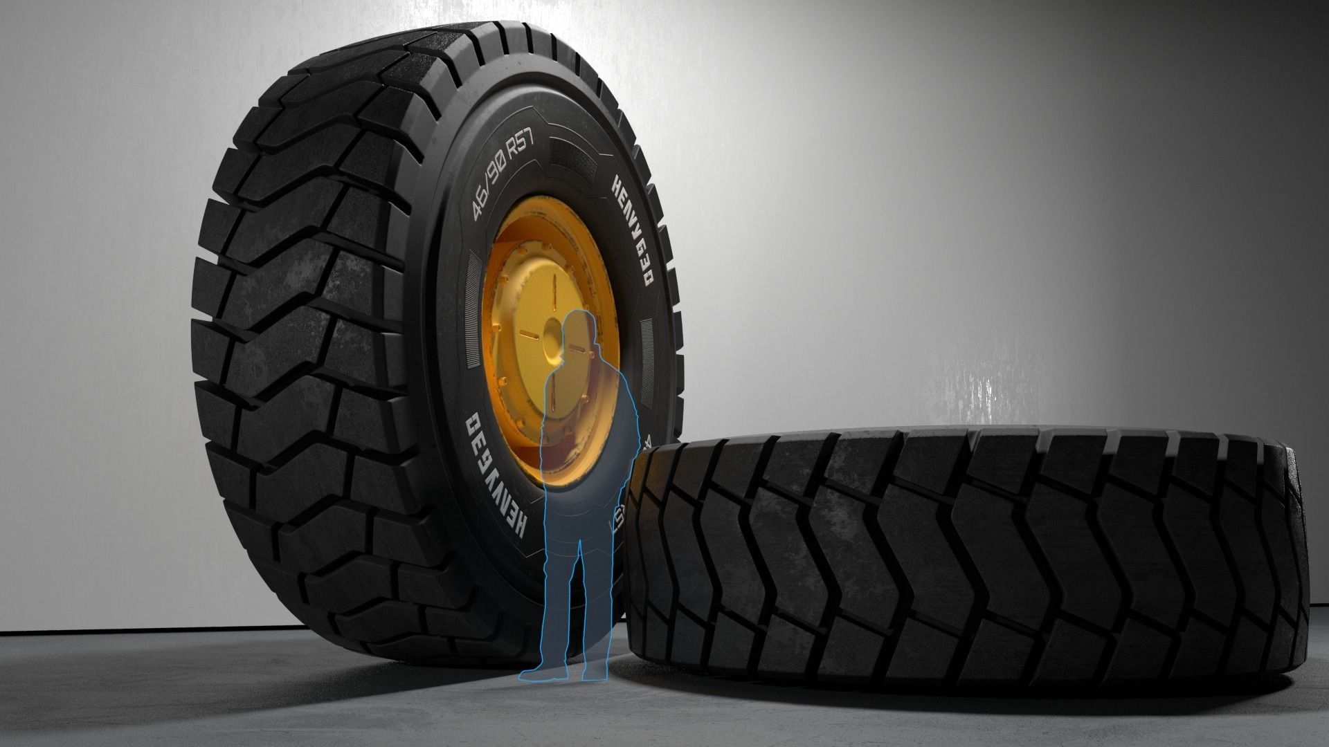 4690R57 High poly tire 3D model 3D model_5