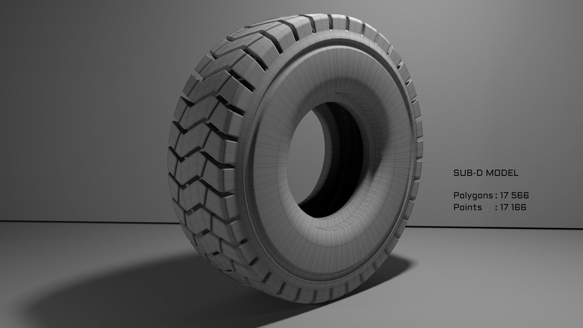 4690R57 High poly tire 3D model 3D model_14