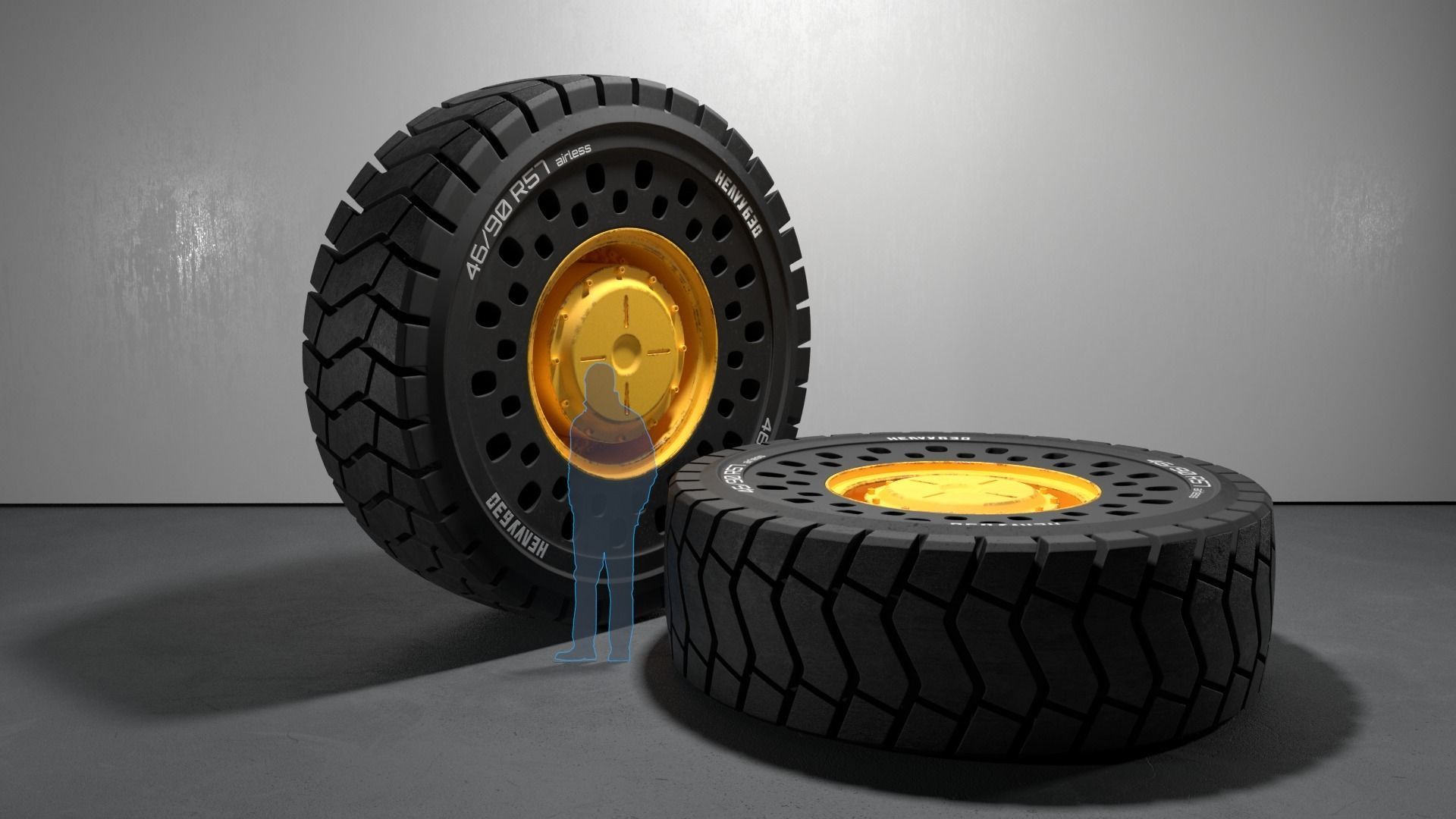 4690R57 High poly tire 3D model 3D model_15