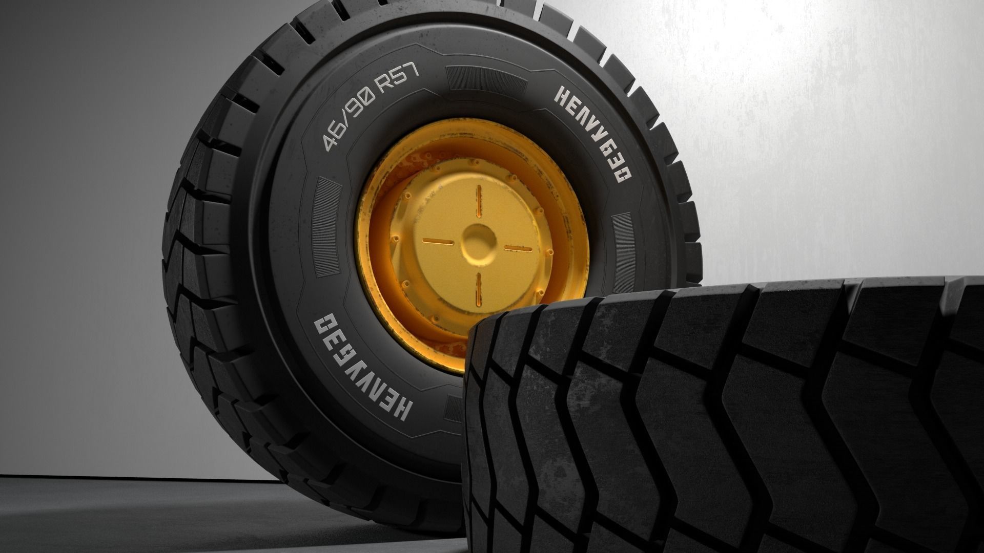 4690R57 High poly tire 3D model 3D model_4