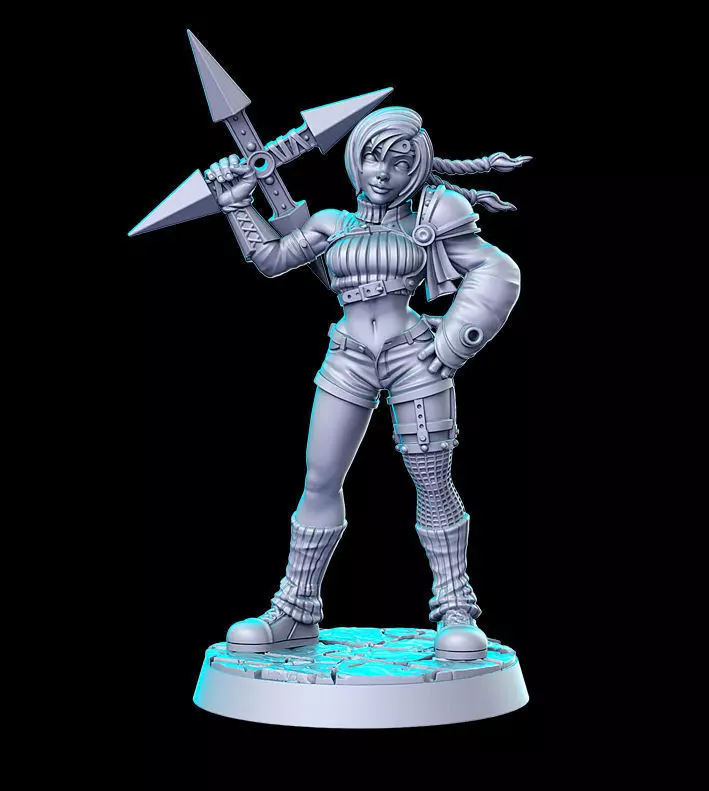 Yuffie Kisaragi Final Fantasy 32mm Pre-supported 3D print model_0