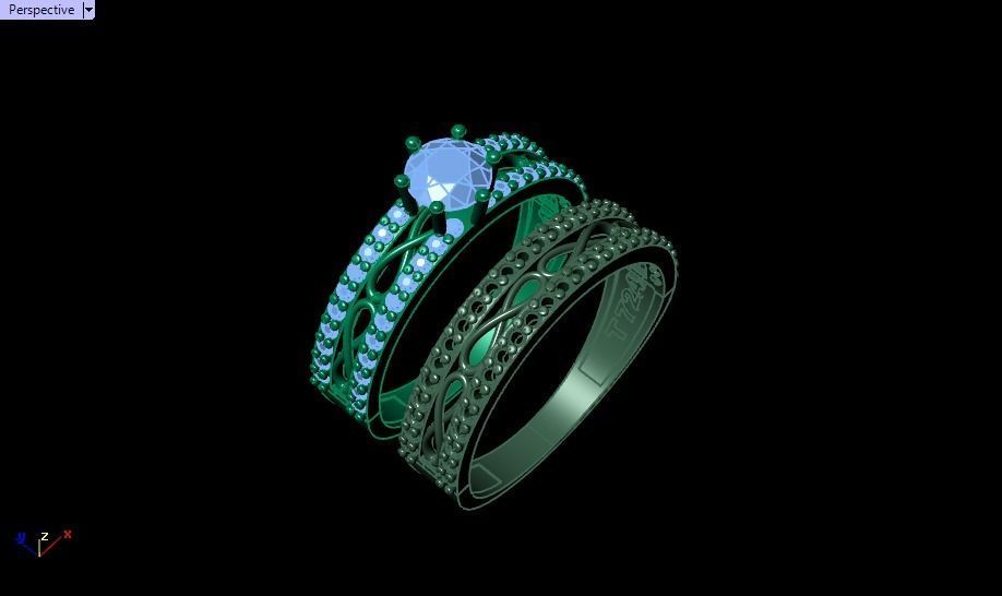 Infinity set ring 3D print model_13