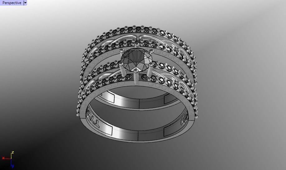 Infinity set ring 3D print model_20