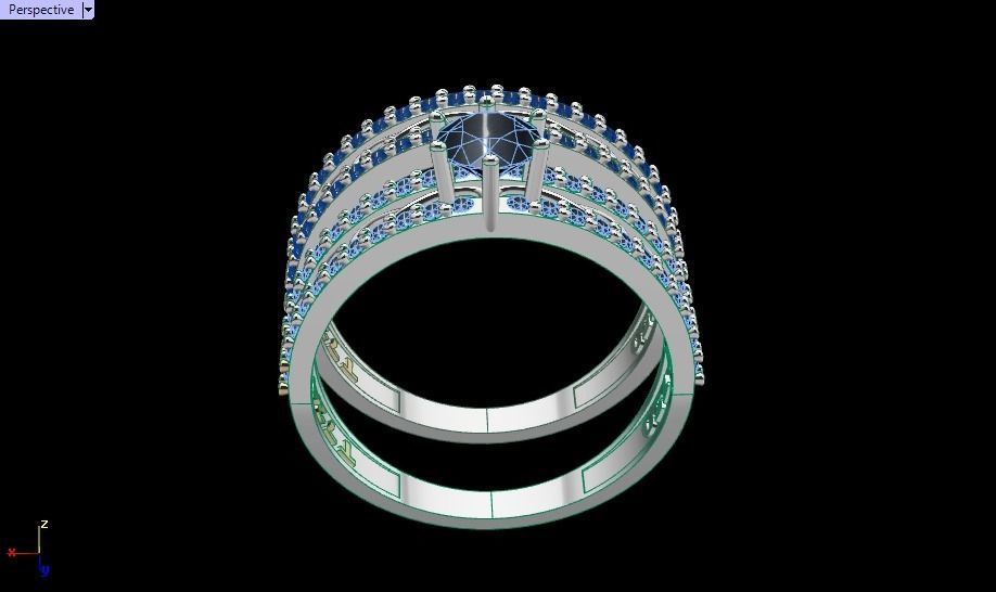 Infinity set ring 3D print model_17