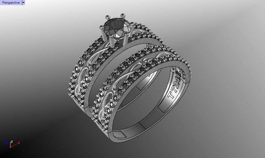 Infinity set ring 3D print model_19