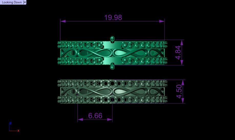 Infinity set ring 3D print model_10