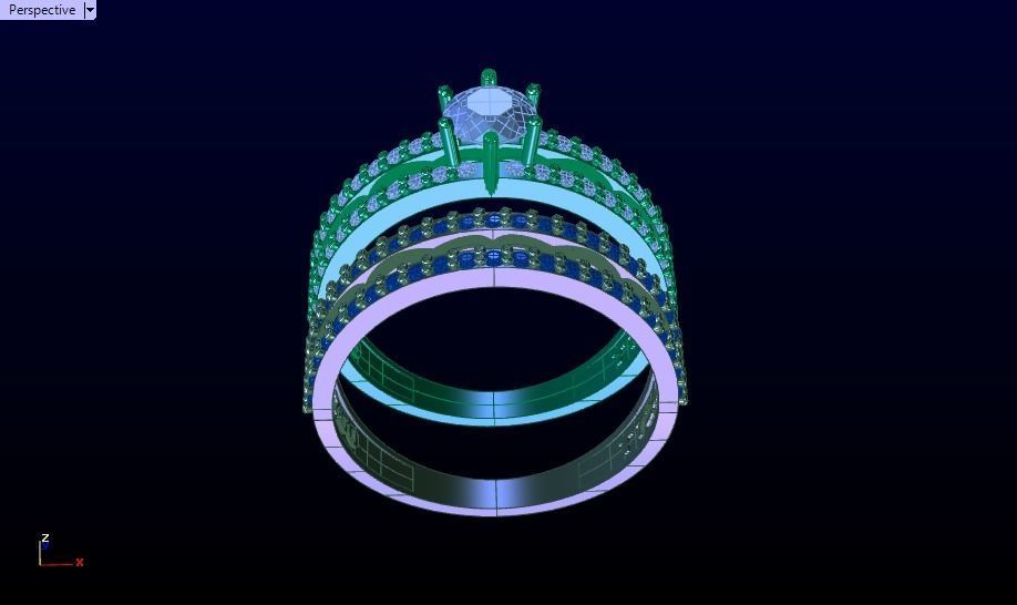 Infinity set ring 3D print model_35