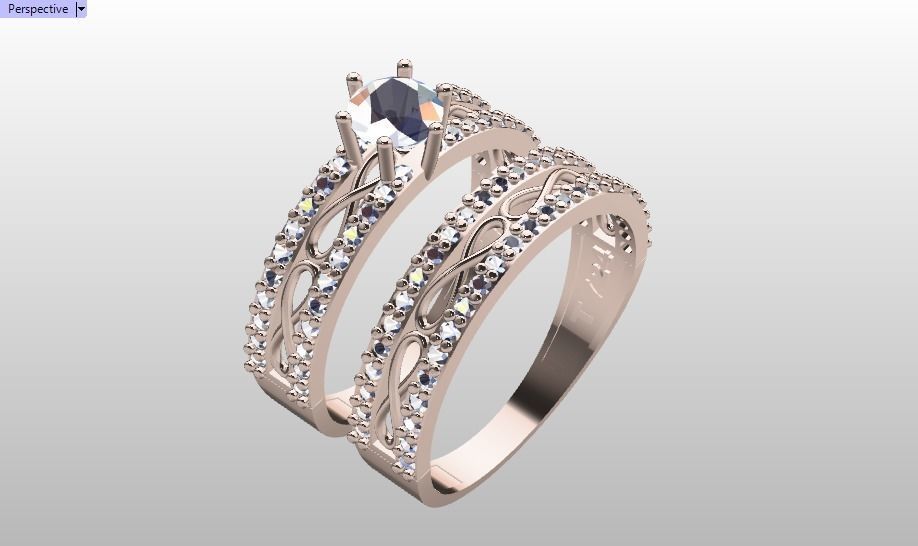 Infinity set ring 3D print model_29