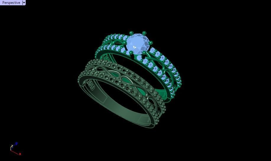 Infinity set ring 3D print model_36