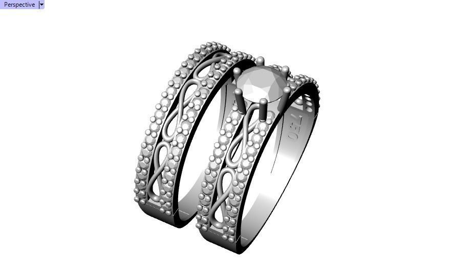 Infinity set ring 3D print model_31