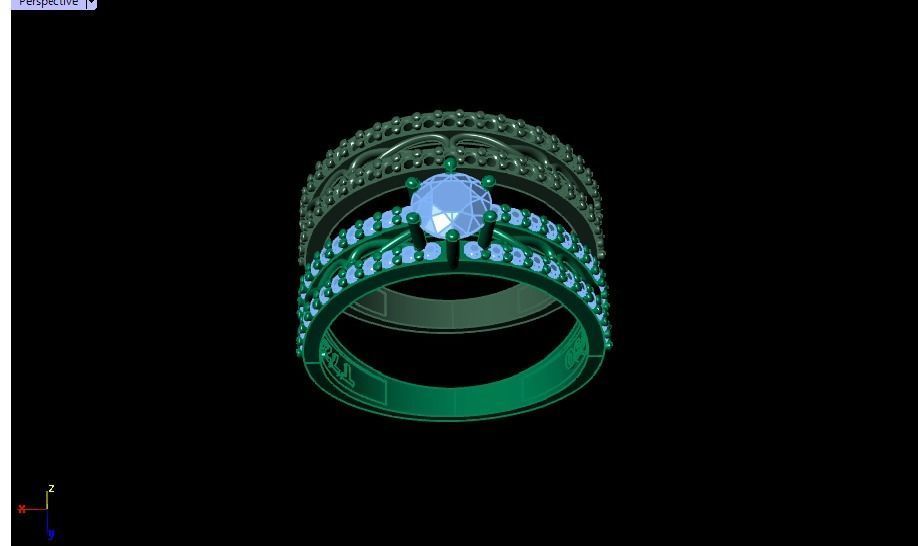 Infinity set ring 3D print model_40