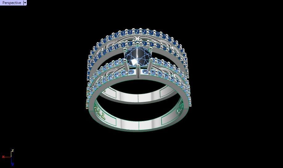 Infinity set ring 3D print model_42