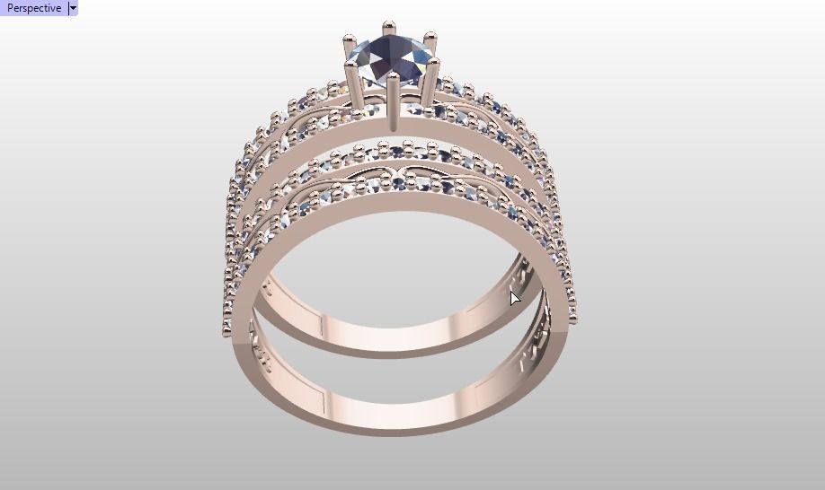 Infinity set ring 3D print model_30