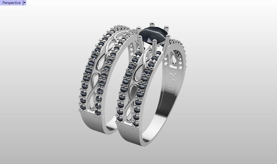 Infinity set ring 3D print model_24