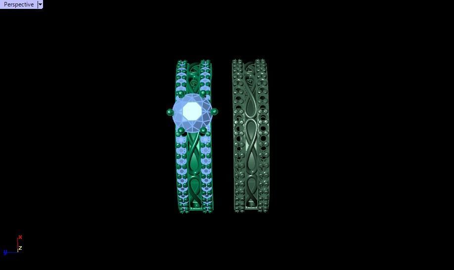 Infinity set ring 3D print model_39