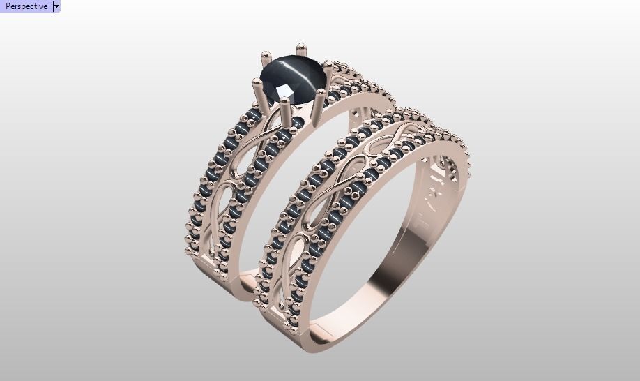 Infinity set ring 3D print model_27