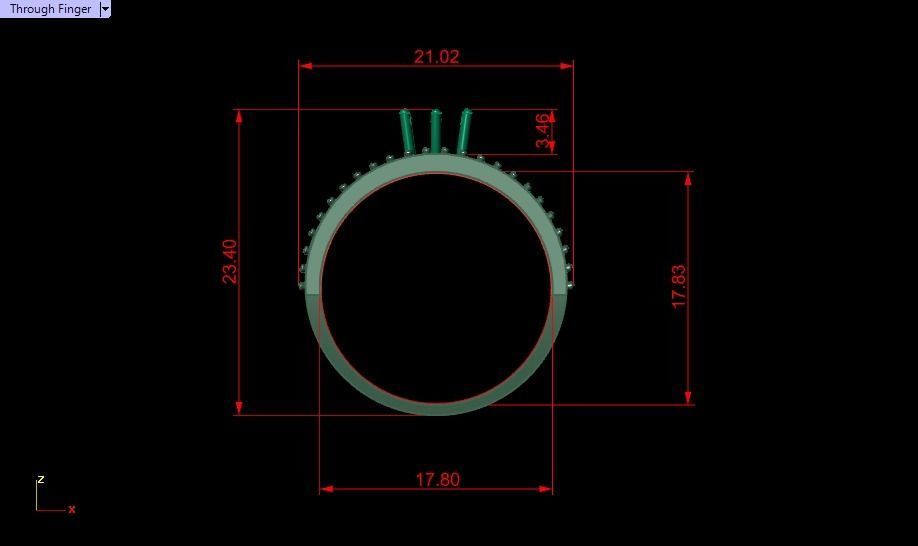 Infinity set ring 3D print model_8