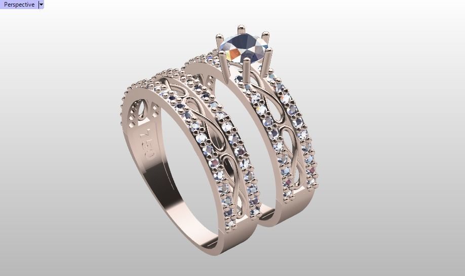 Infinity set ring 3D print model_28