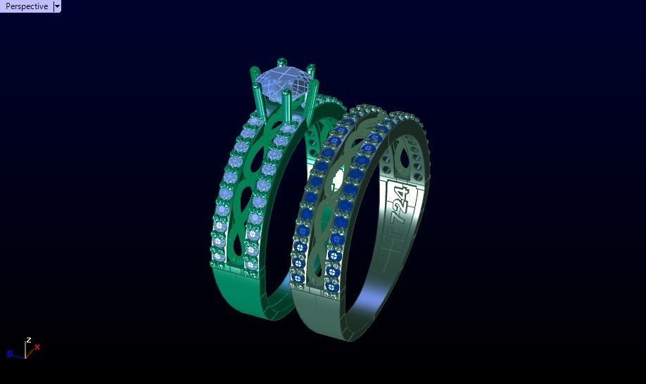 Infinity set ring 3D print model_37