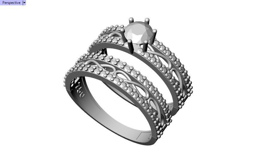 Infinity set ring 3D print model_32