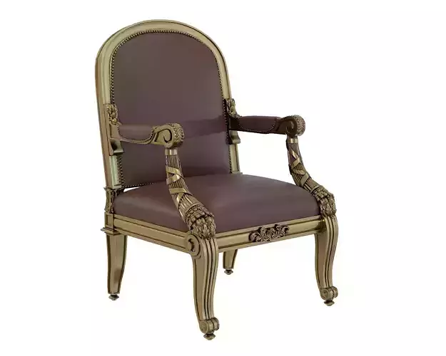 Ralph Lauren Giltwood Ponyhair Vintage Armchair