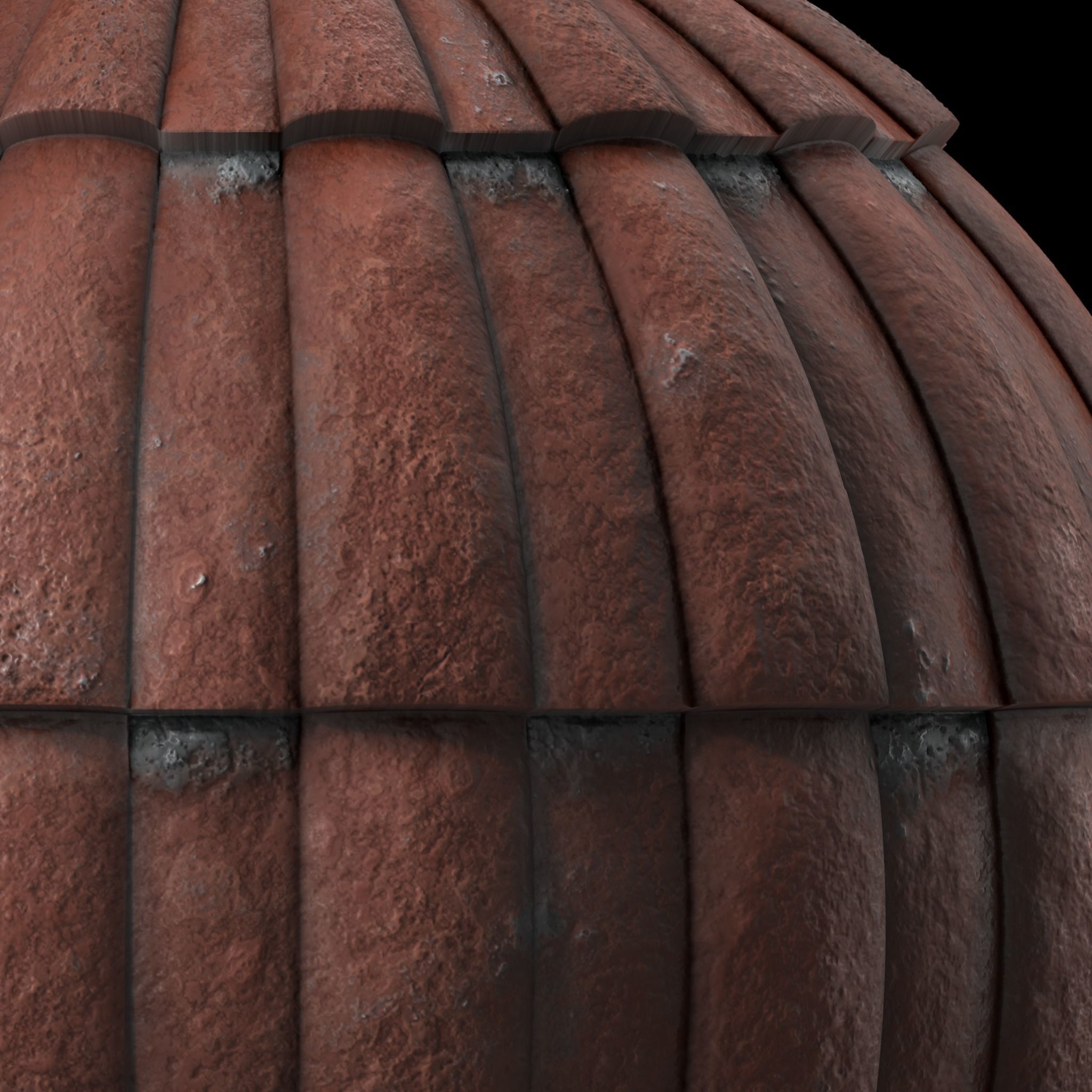 Roof Tile Materials 50- Concrete Roofing Seamless Pbr 4k Texture_6