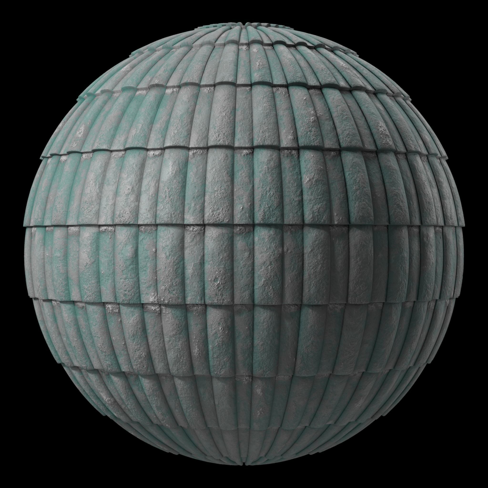 Roof Tile Materials 50- Concrete Roofing Seamless Pbr 4k Texture_3