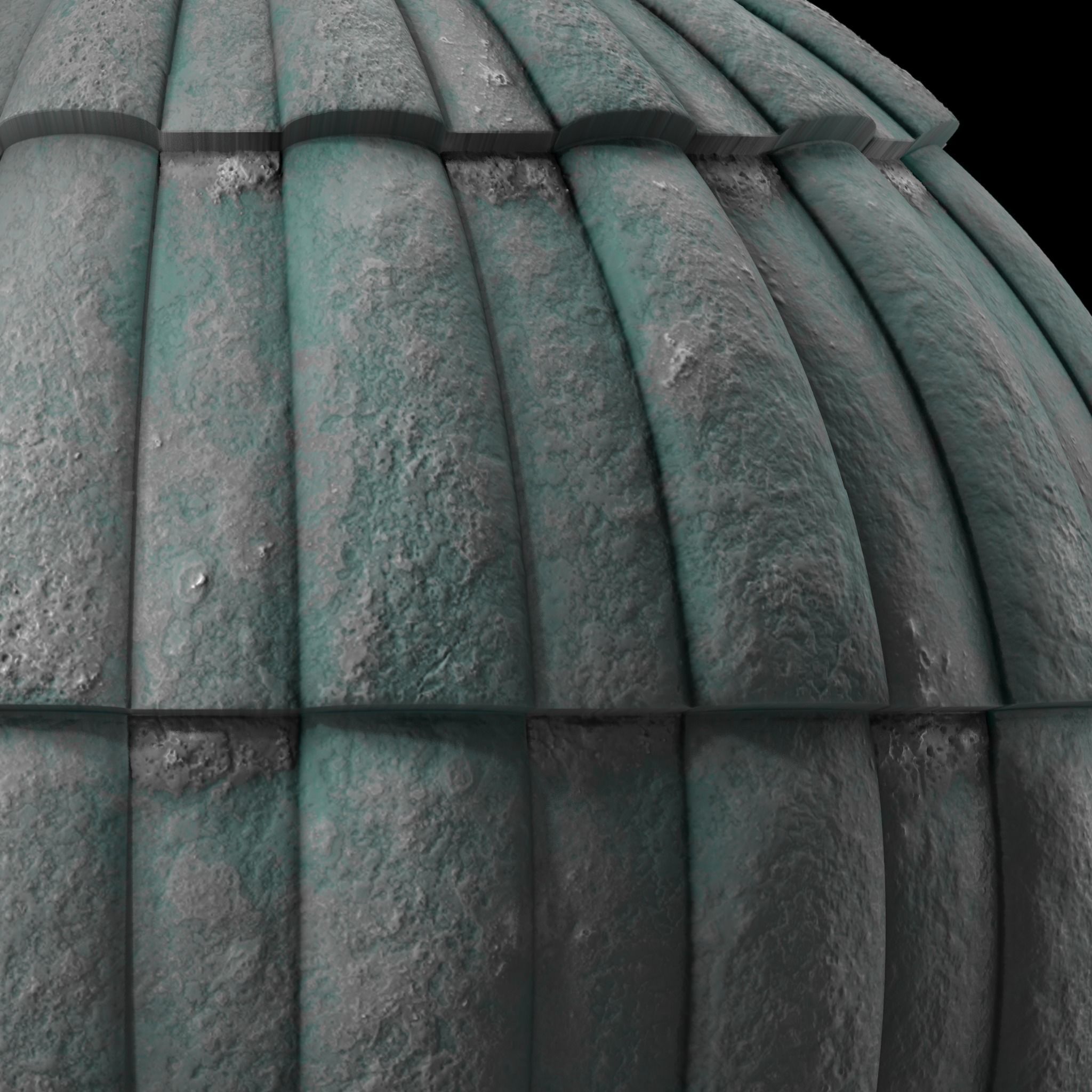 Roof Tile Materials 50- Concrete Roofing Seamless Pbr 4k Texture_4