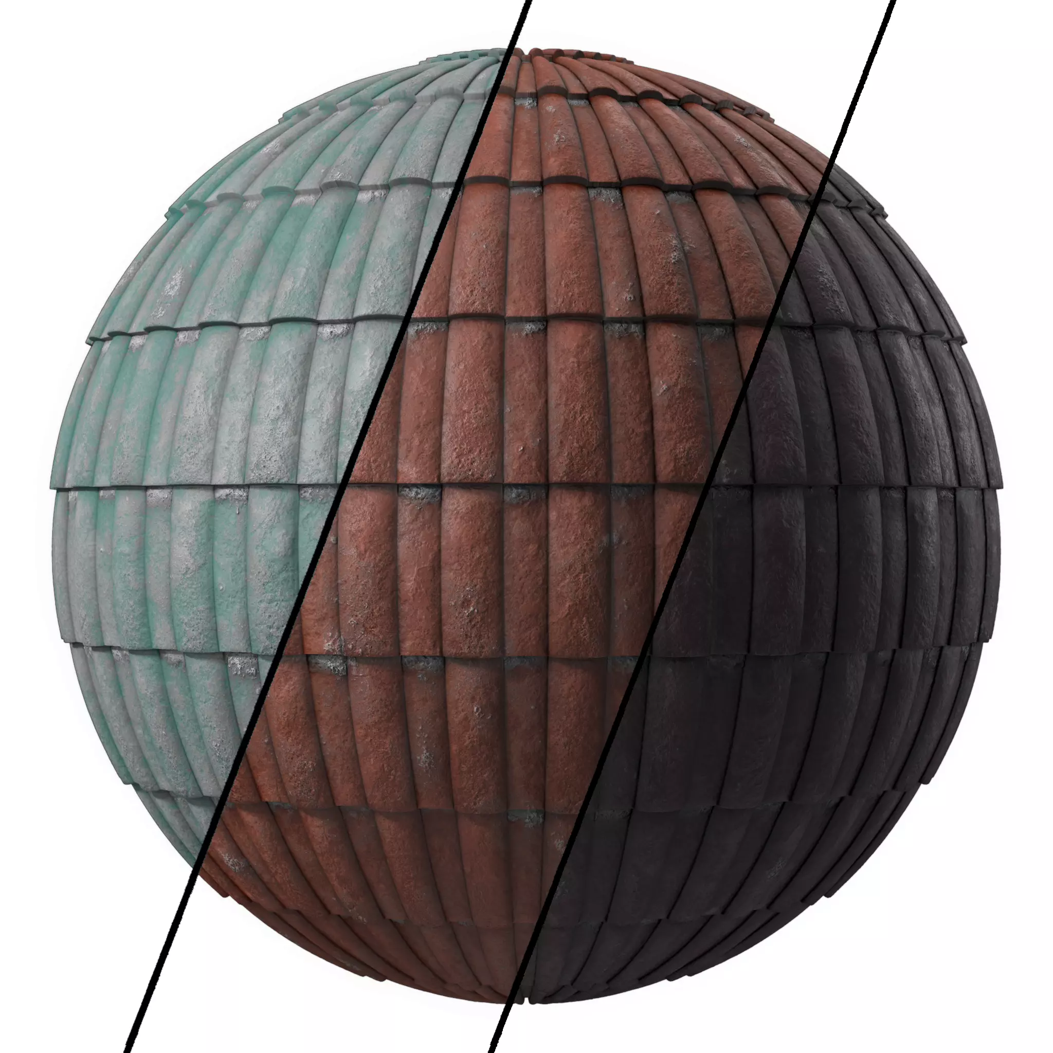 Roof Tile Materials 50- Concrete Roofing Seamless Pbr 4k Texture_0