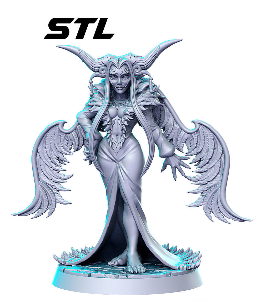 Ultimecia  Final Fantasy 32mm Pre-supported 3D print model_1