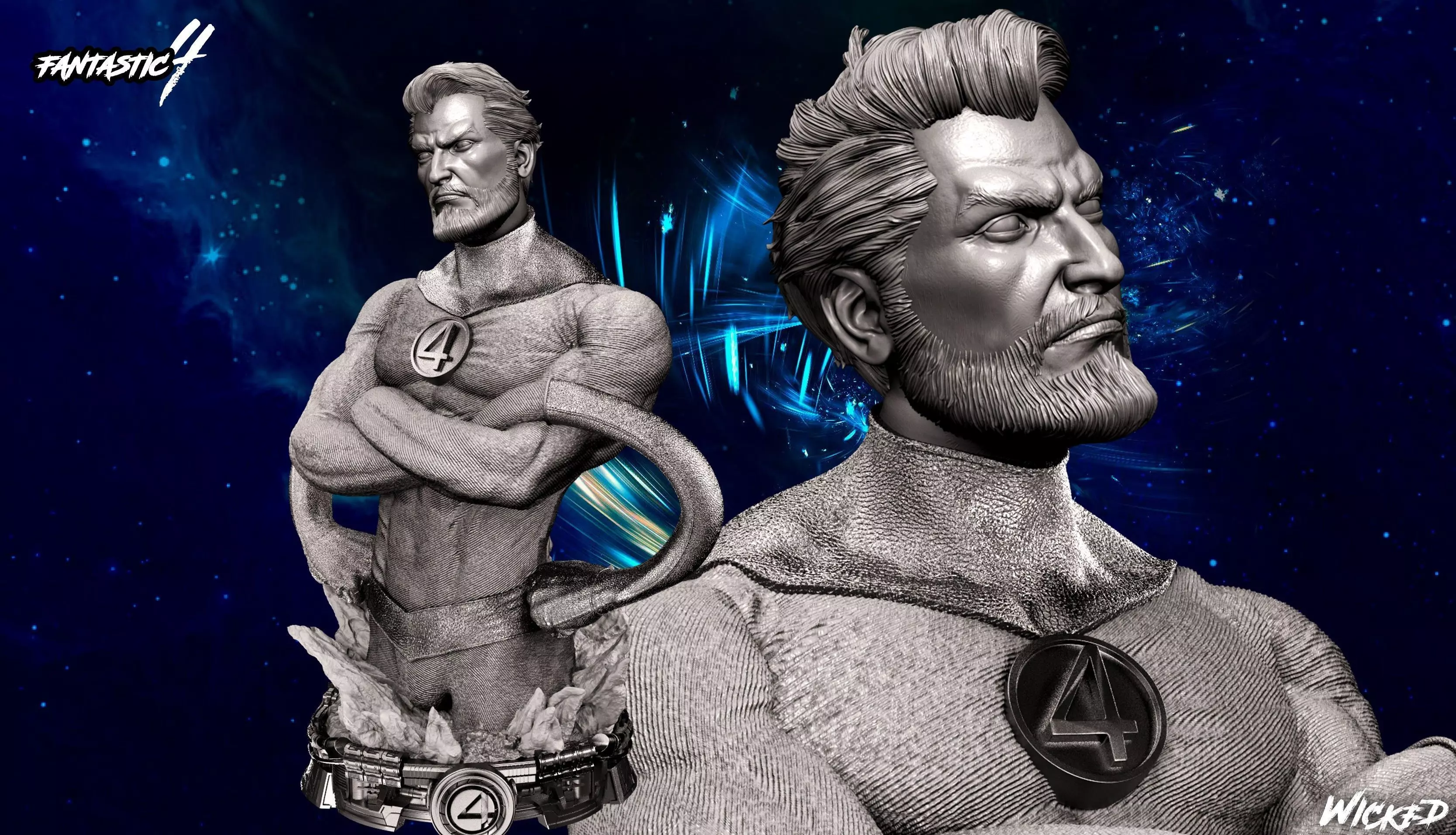 Wicked Reed Richards Bust Tested and ready for 3d printing 3D print model