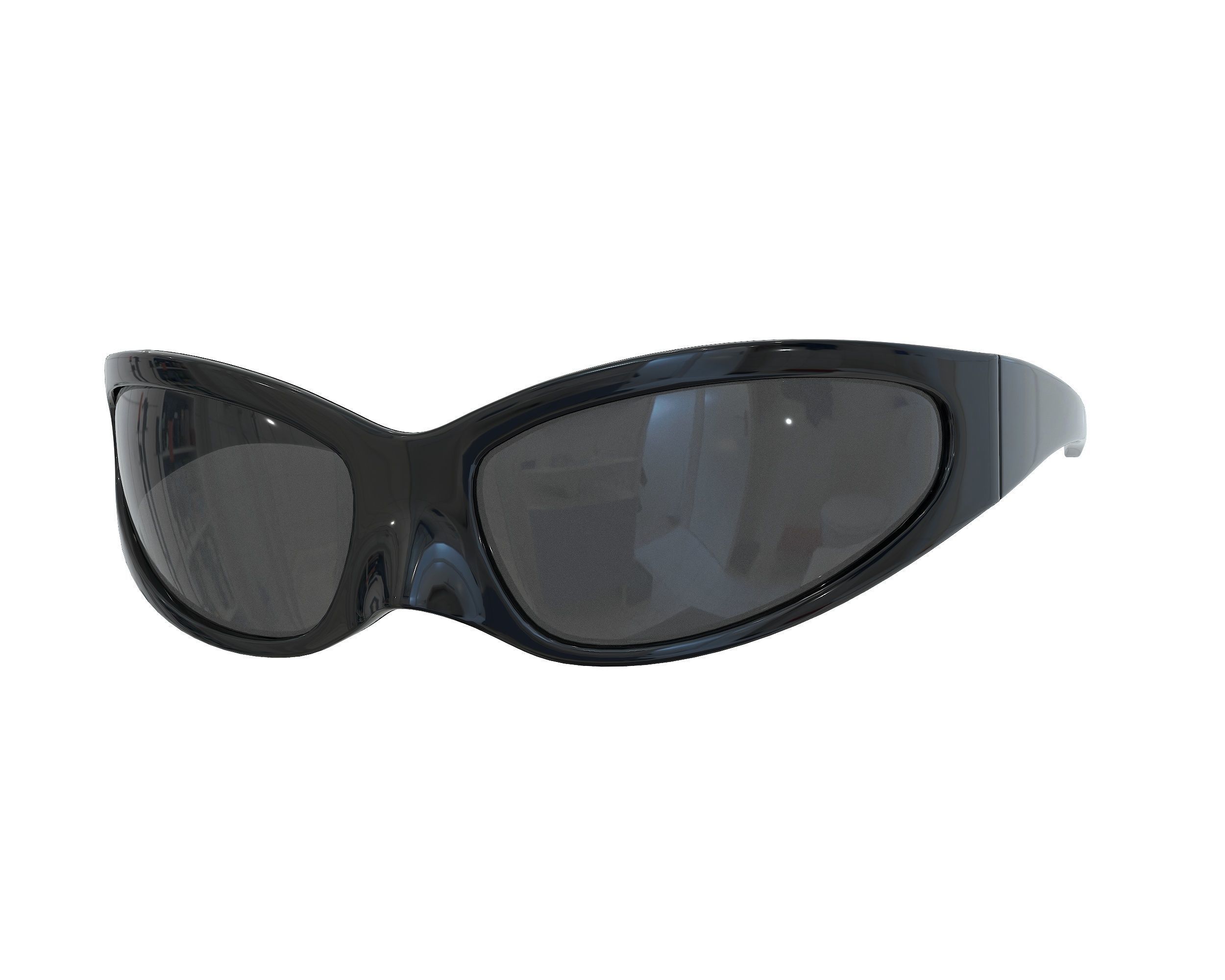 Balenciaga Skin Cat Sunglasses Low-poly 3D model_4